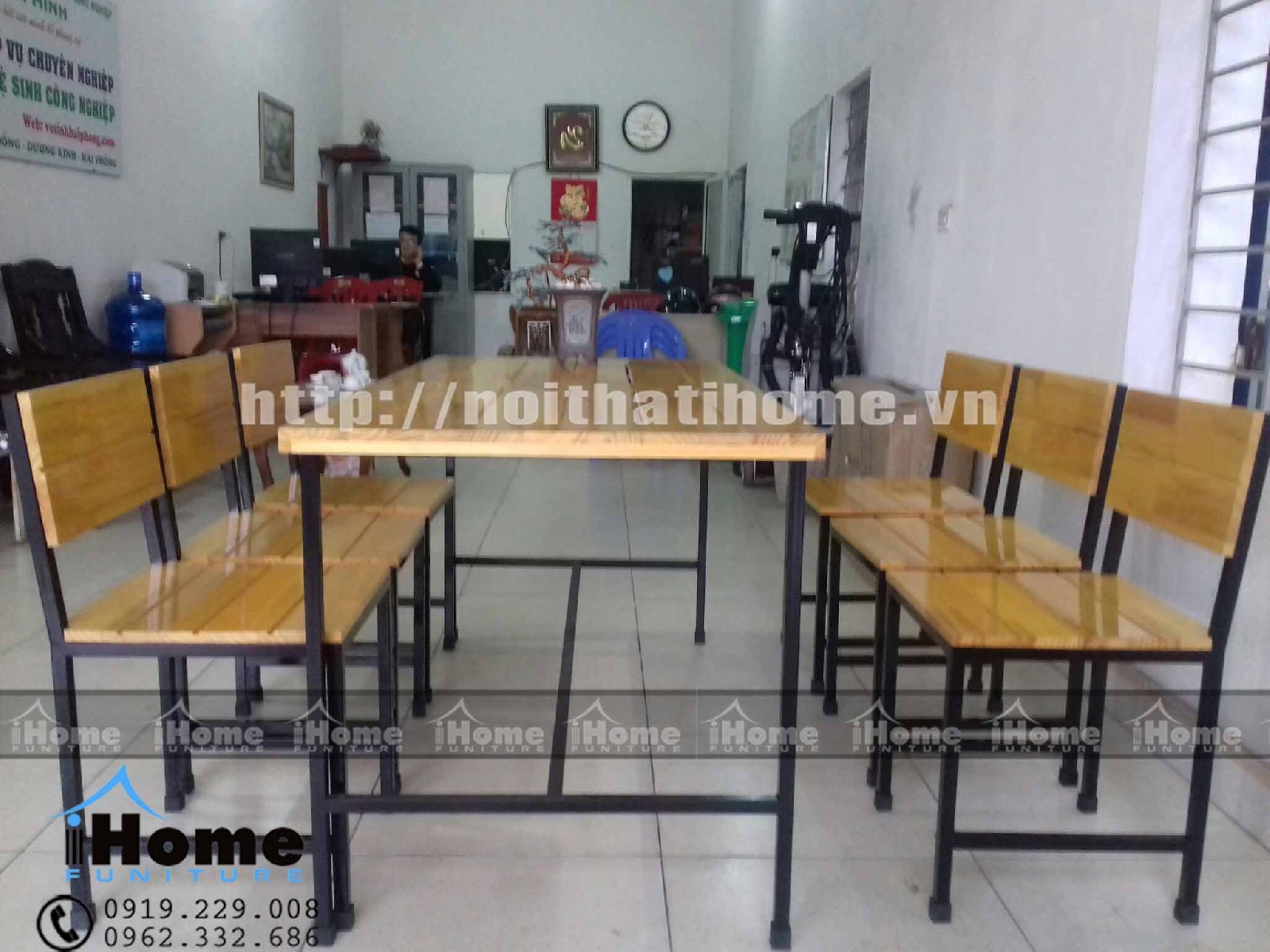 bàn ghế gỗ thông hải phòng